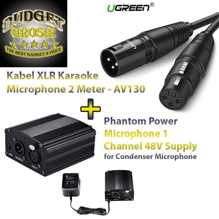 Phantom Power plus kabel XLR  3m