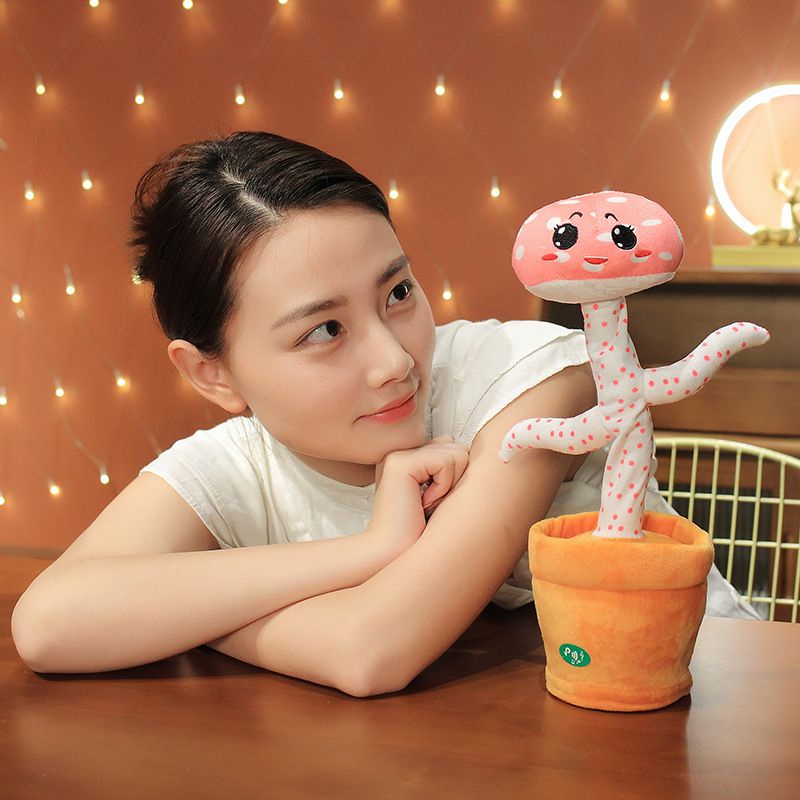 Cute 33cm Dancing Recording Cactus Plush Kids Toy Singing Talking Spining Party Home Decor