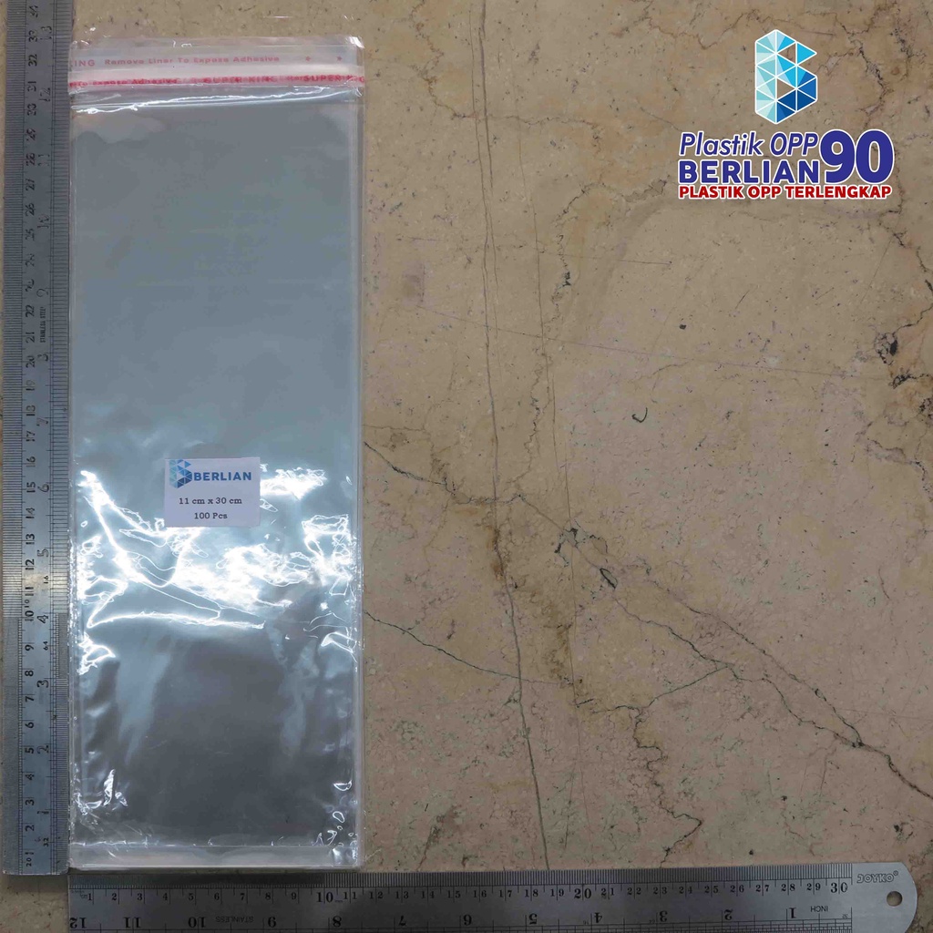 Plastik Opp 11x30 cm Plastik Seal Plastik Opp Lem Plastik Kemasan Tebal 30 Micron