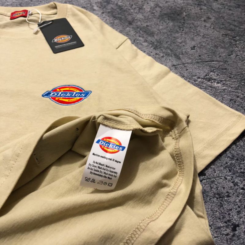 KAOS T-SHIRT DICKIES LOGO BORDIR PREMIUM HIGHT QUALITY FULLTAG &amp; LEBEL