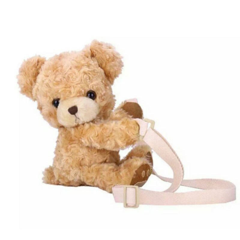 TAS SELEMPANG BERUANG TEDDY BEAR / TAS SELEMPANG TEDDY BEAR  BERUANG / TAS BONEKA / TAS SELEMPANG MINI