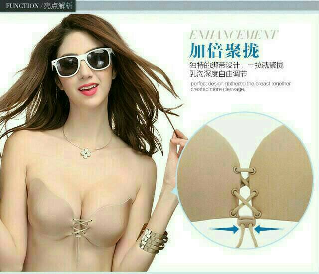 ANGEL BRA PUSH UP NU BRA TEMPEL TALI FREE SILICON BRA ok  good quality