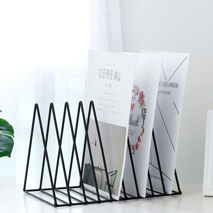 

BISA COD Sekat / Pembatas Buku Minimalis - Triangle Book Shelf PROMOKode 1190