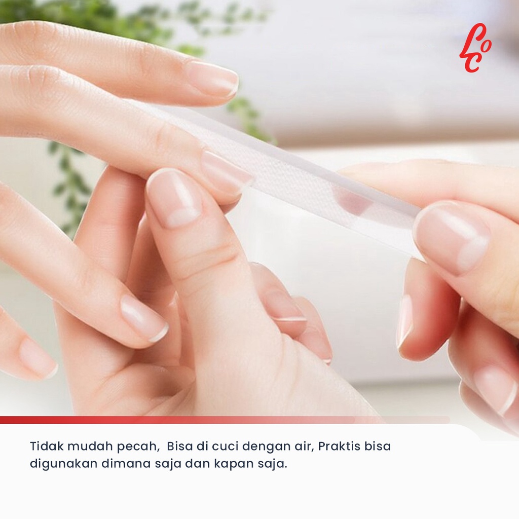 Glass Magic Nail File Shiner Buffer Pengkilap Kuku Kaca Portable Pedicure Manicure Free Box