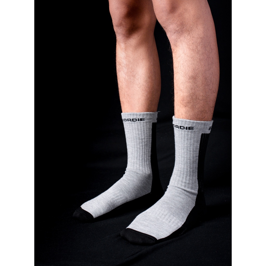 Ecordie " COASTER " Socks kaos kaki abu2 hitam