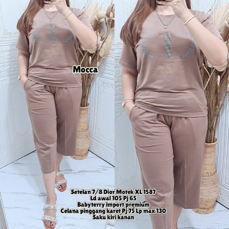 Setelan 7/8 dior motex || setelan wanita