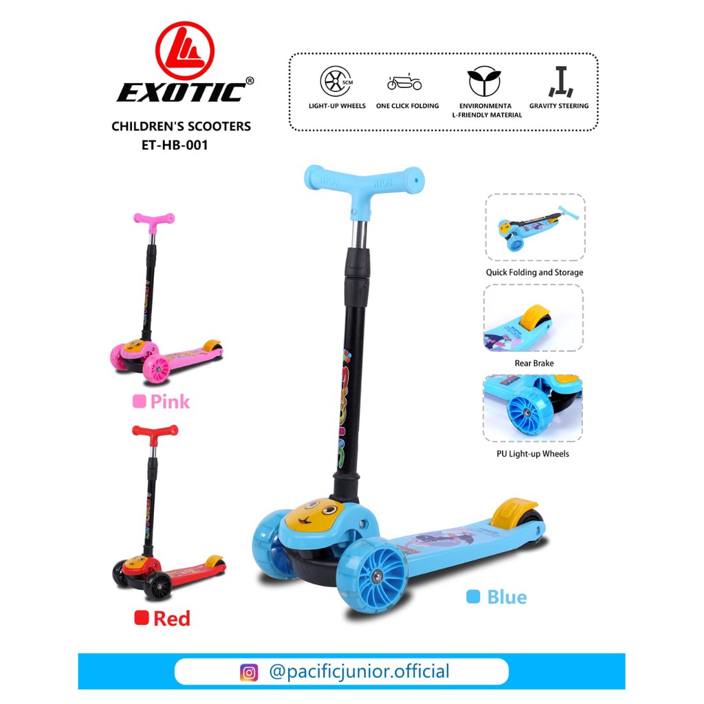 Scooter Anak Otoped EXOTIC ET-HB-001 ET-HB-008 ET-HB-009 ET-HB-011ET-HB-203 ET-HB-207 Bisa Dilipat Praktis