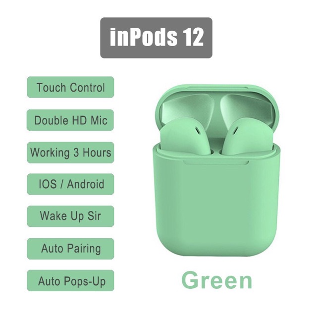 Inpods makaron i12 headset bluetooth wireless inpods 12