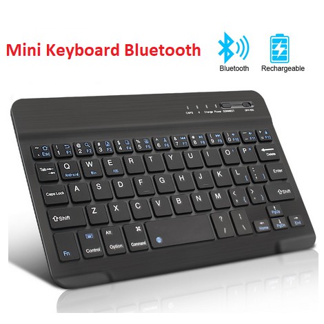 Keyboard Wireless Bluetooth Mini Slim Support PC Laptop Smatphone