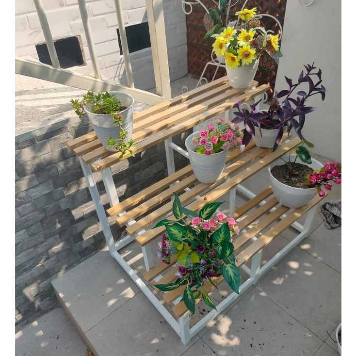 rak bunga full besi hollow anti kart