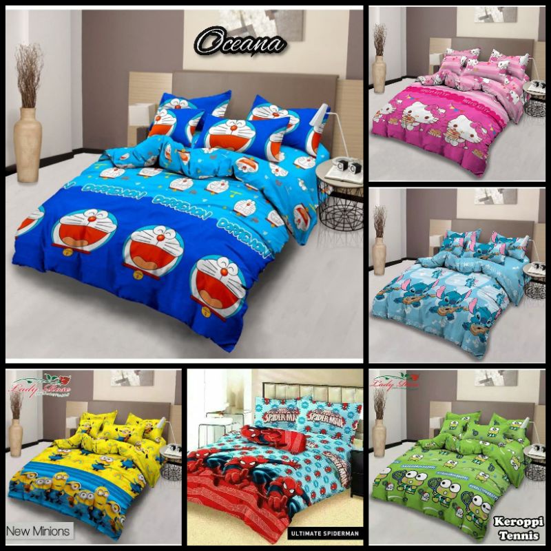 Jual Bedcover Lady Rose Kids Collection Doraemon/ Hello Kitty