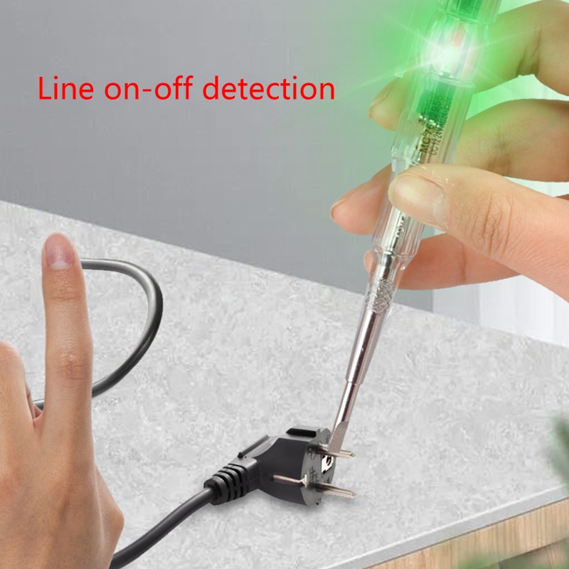 Obeng Tester Pen Listrik Dengan Klip Portabel Dengan Indikator LED Dua Warna