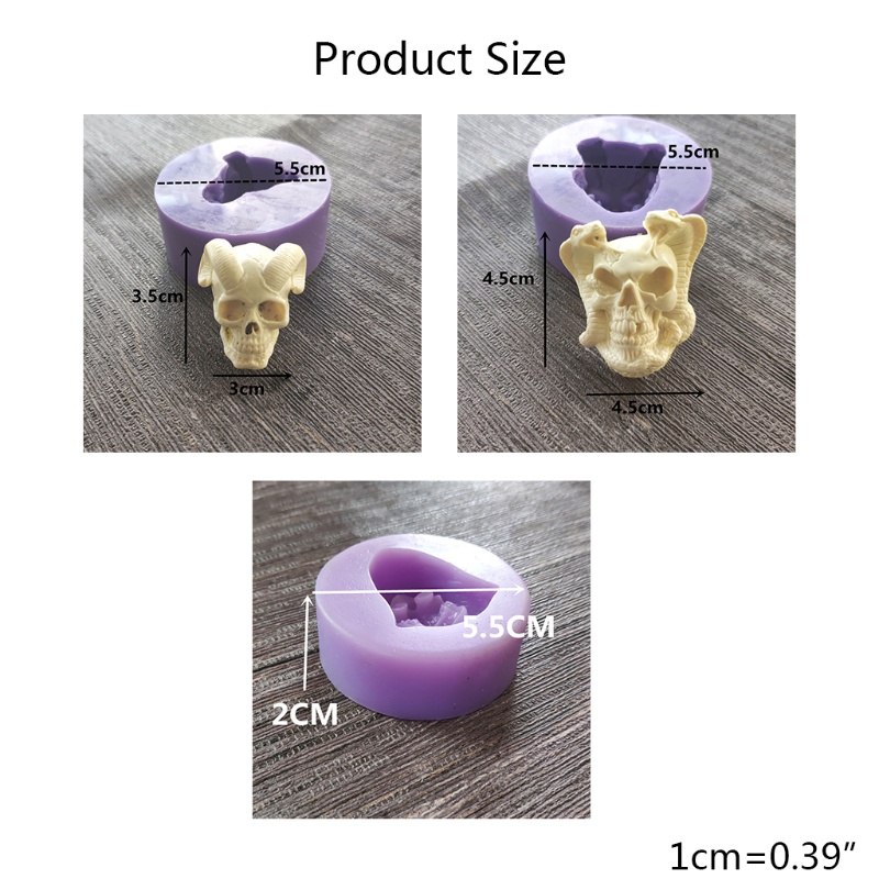 SIY  Wizard Skull Candle Mold European and American Classical Characters Scented Candle Material Mold Home Decoration