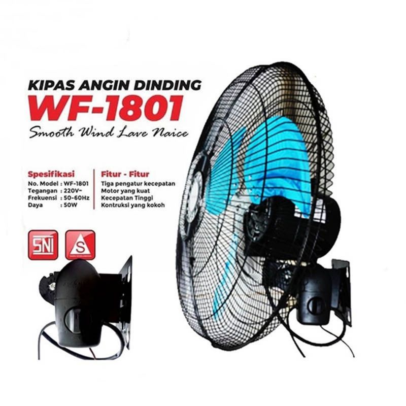 Wall Fan / Kipas Angin Dinding Advance WF-1801 Besi 18&quot;