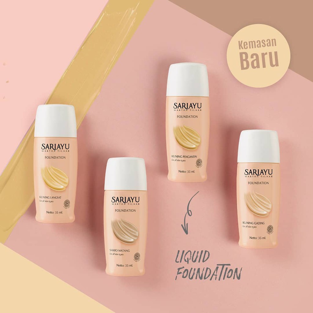 ⭐BAGUS⭐ SARIAYU FOUNDATION 35ml | Alas Bedak