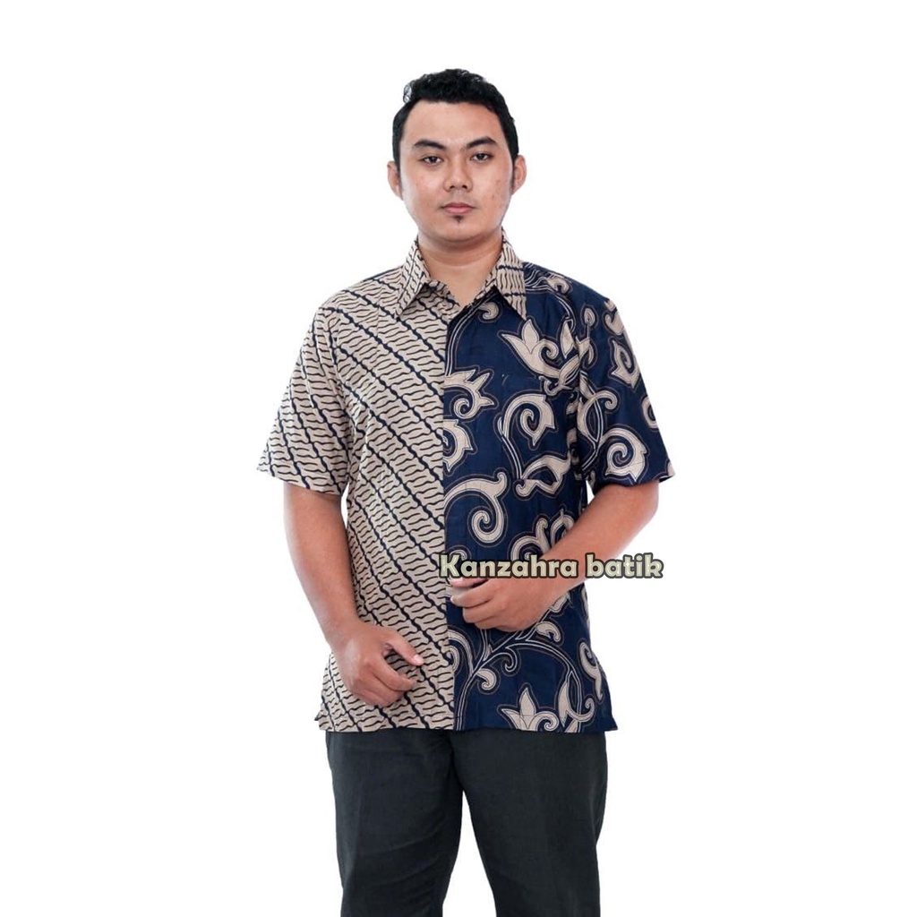 [COD] atasan batik wanita blouse modern couple pria size lengkap-PRIA