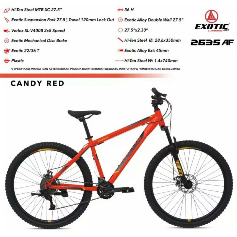 SEPEDA MTB/ GUNUNG EXOTIC 27.5" ALLOY 2635 AF