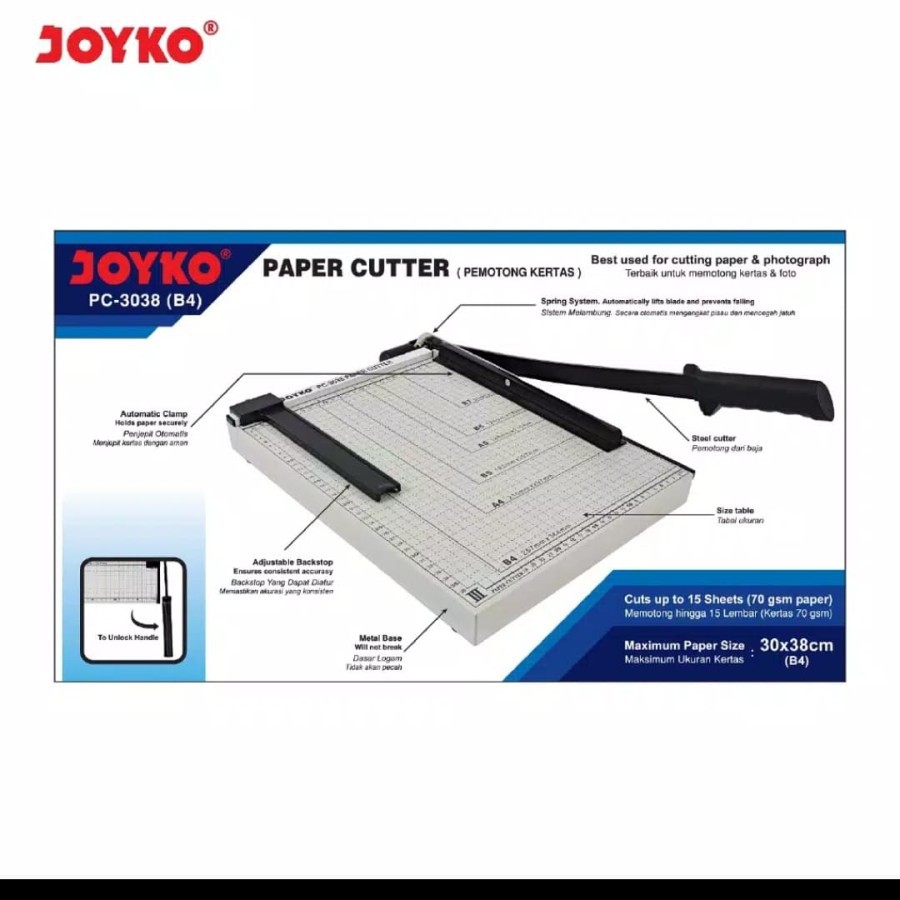 

PEMOTONG KERTAS / PAPER CUTTER B4 JOYKO 3038