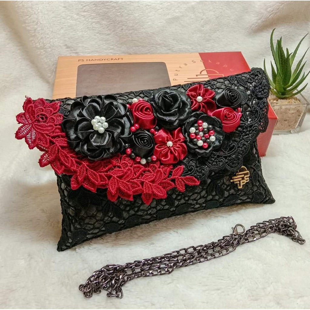 RJ CRAFT - Clutch Pesta Trendy Clutch Brokat Premium Clutch Kondangan Clutch Party Wanita Sling Bag