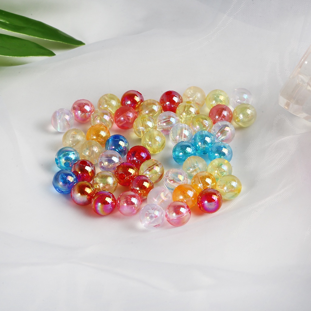 100 pcs/lot 6mm AB Rainbow Putaran Akrilik Beads Batal Longgar Beads Untuk Membuat DIY Perhiasan Temuan Kalung  Gelang Anting-Anting