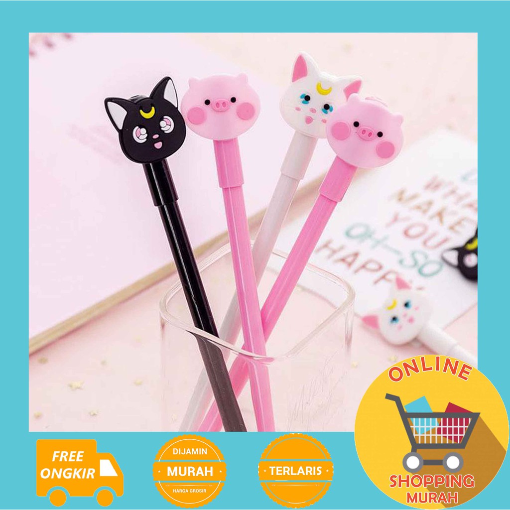 

[O.S.M] PULPEN CAT MOON - PENA KARAKTER CAT MOON - PENA PIGGY - PENA MOTIF KUCING