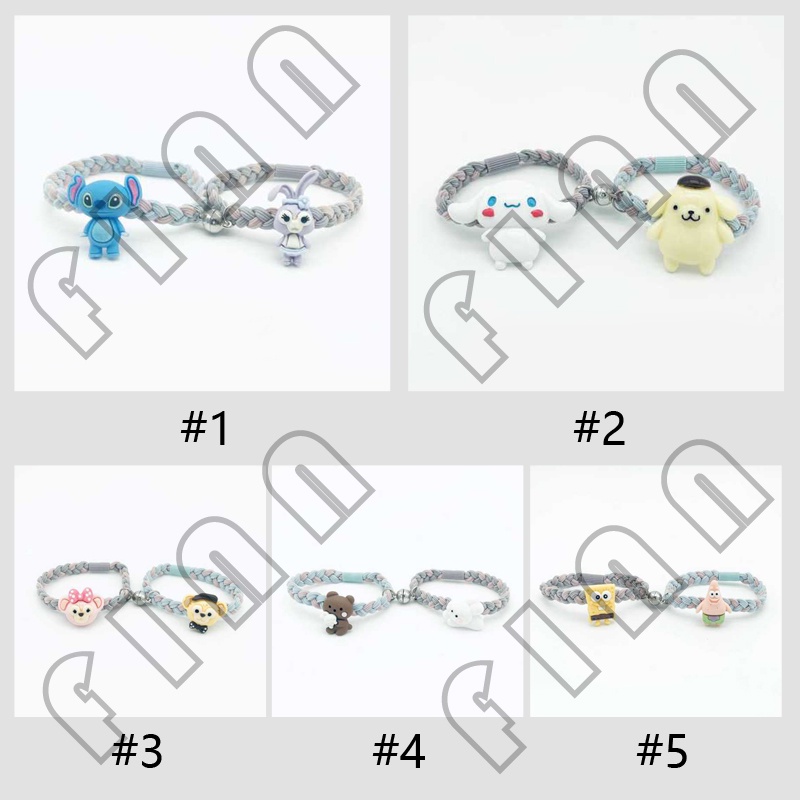 Gelang Magnet Cartoon Couple Bracelet Persahabatan / Gelang Couple Cartoon