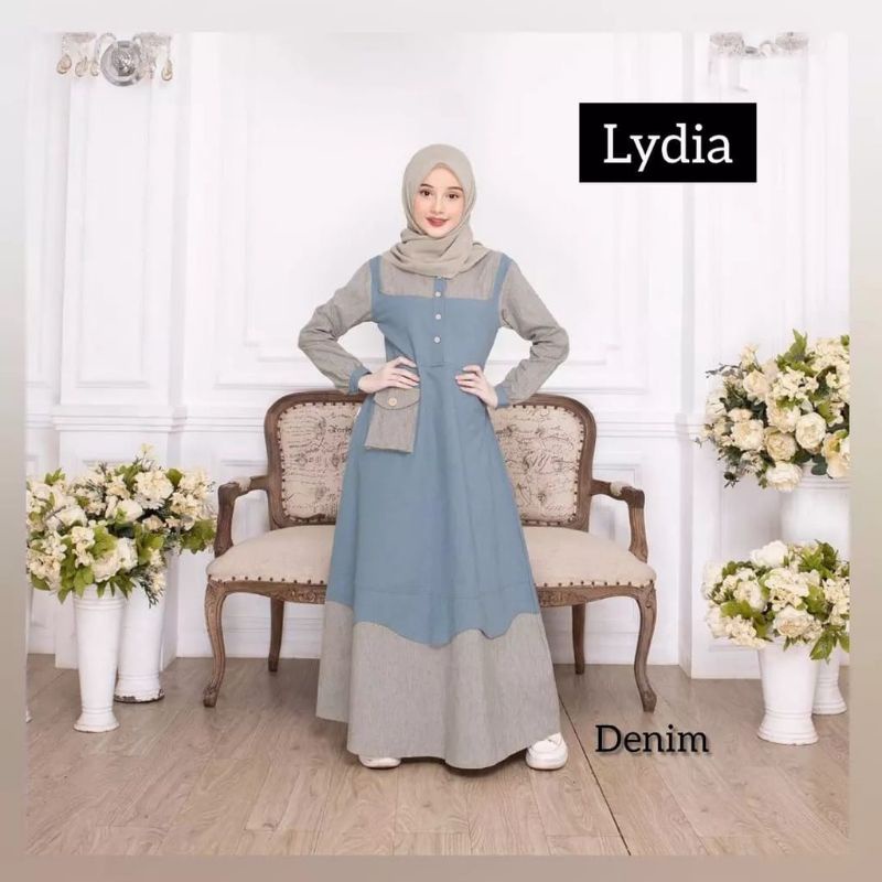 Lydia dress kids/ gamis anak tanggung model terbaru usia 10-12 tahun