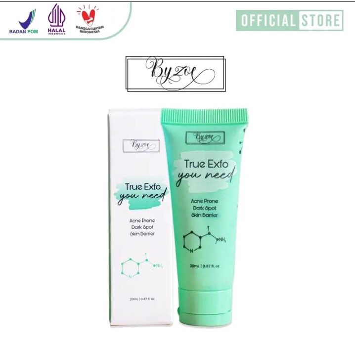 Byzoe True Exfo you Need for Acne Prone Dark spot Skinbarrier Halal BPOM