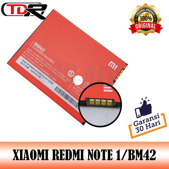 BATTERY - BATRE - BATRAI - BATERAI XIAOMI BM42 REDMI NOTE 1 - FULL CELL DOUBLE IC - KUALITAS 100%