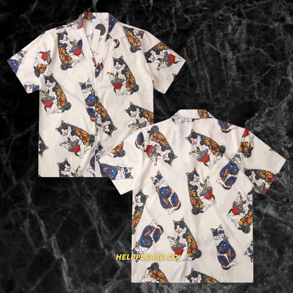 Kemeja Printed Felix  Oversize Shirt