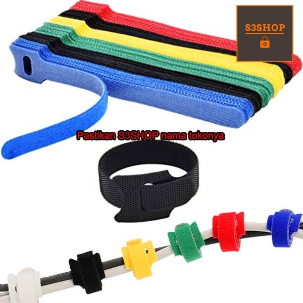 VELCRO Cable Tie Organizer WIRE CORD Pengikat Kabel Velcro Strap