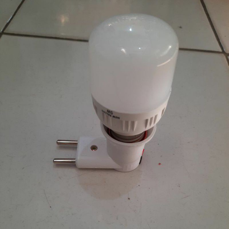 1 SET Fitting lampu colok + lampu led 5 watt fiting lampu tidur colok on off fitting colok kamar