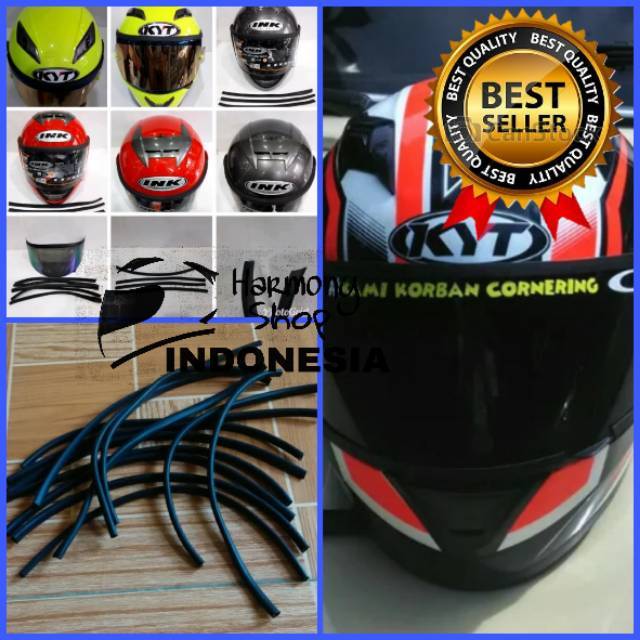 Talang air helm atau karet list visor helm universal