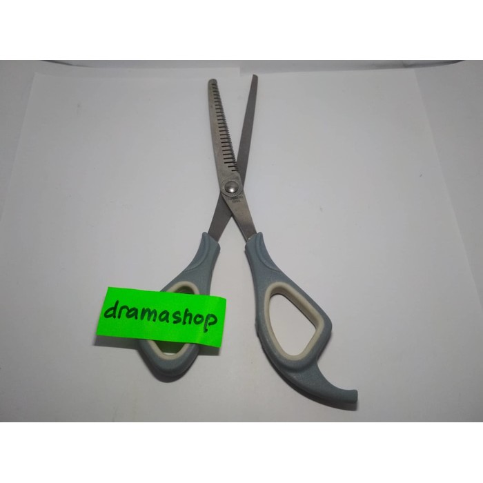 Gunting Rambut Sasak Steinless Steel gagang plastik lapis karet