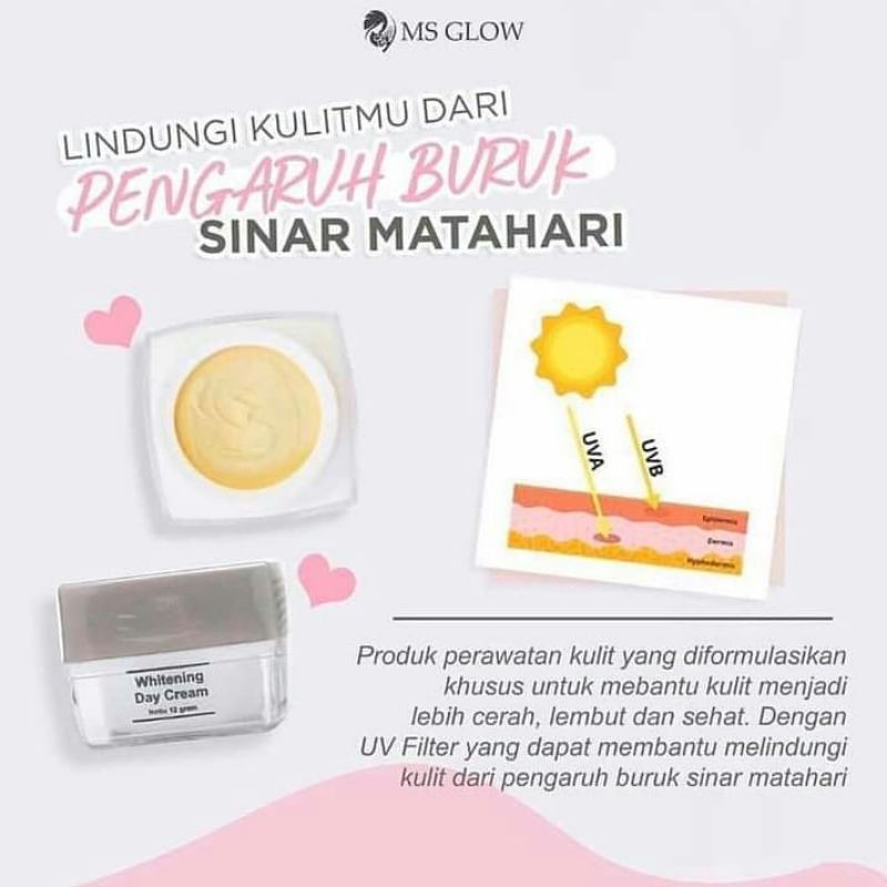 MS GLOW DAY CREAM/whitening day cream/ms glow whitening day cream