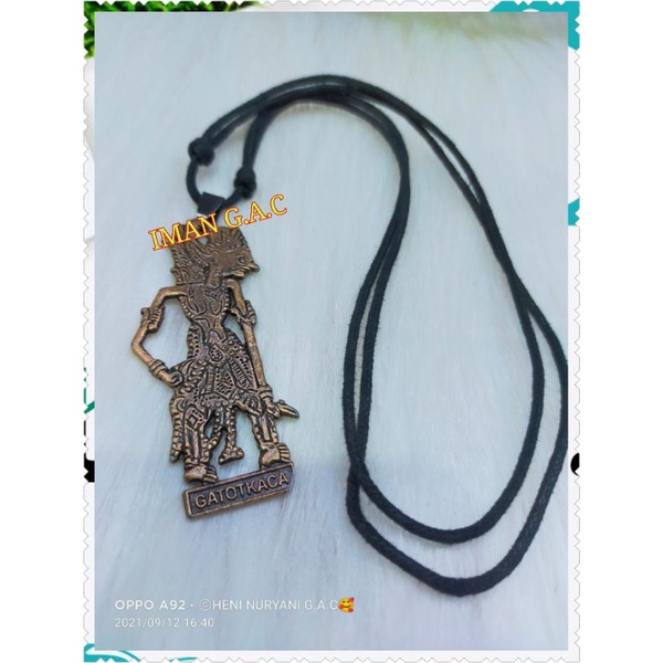 Kalung wayang gatot kaca semar/kalung peria/aksesories kalung wayang