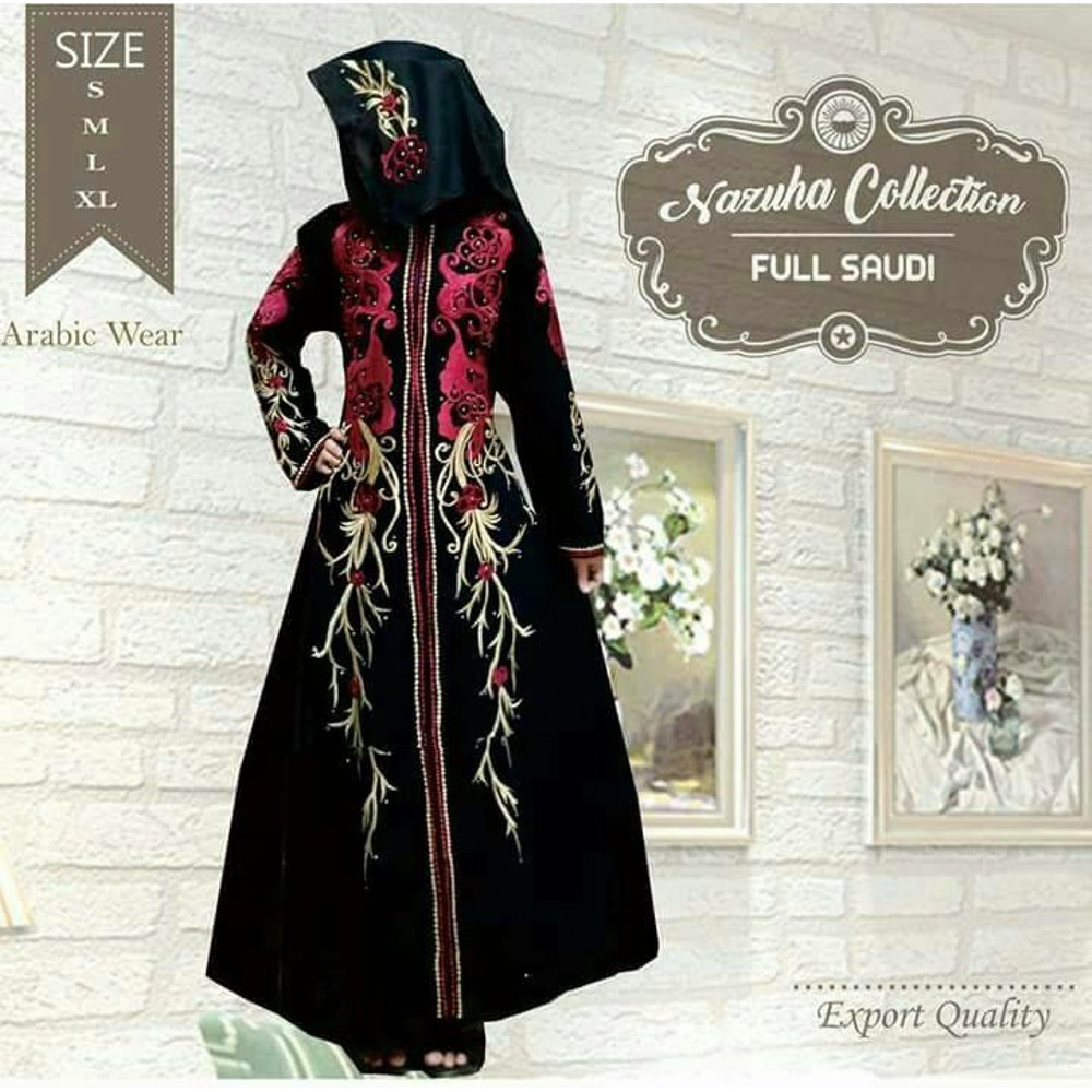 Na 456   Baju gamis pesta hitam jumbo gamis arab big size dress 4L 2L jubah xxxxl xxl abaya saudi a