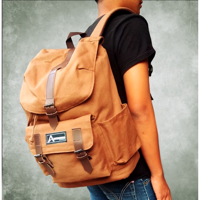 DISTRO Klub New Arrival - Tas Sekolah Canvas II Backpack Up To 15 Inch - Tas Pria Tas Wanita Laptop