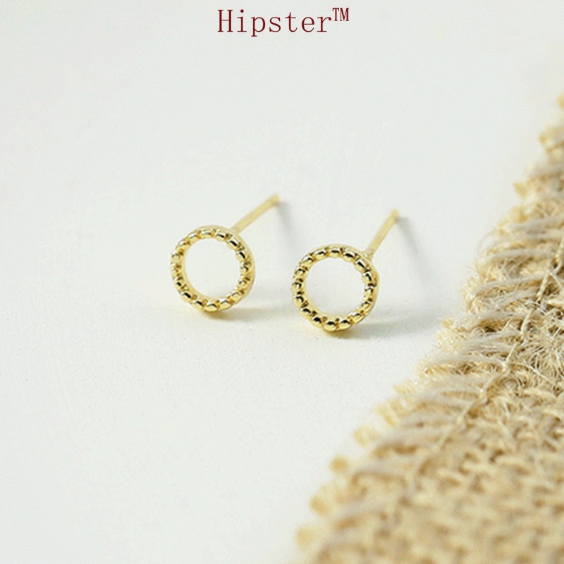 18K Stud Earrings Female Fashion Personality