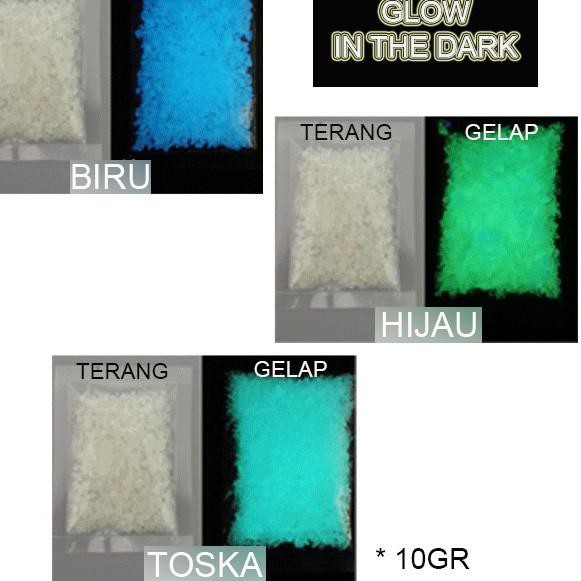 Laris!!! BULIR BATU FOSFOR GLOW IN THE DARK 10GR KERIKIL BERCAHAYA HIASAN AKSESORIS