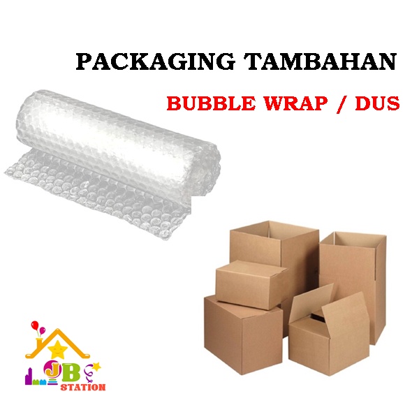 

Packaging Extra - 3 Pilihan - Bubble Wrap, Dus atau Bubble wrap dan Dus