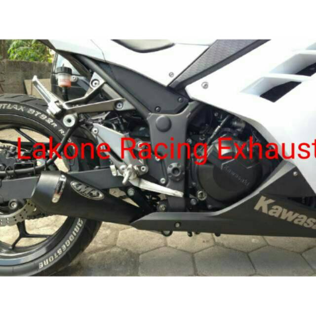 M4 BLACK KOLONG / UNDERBELLY FULLSYSTEM NINJA 250 FI N250FI 250FI STAINLESS