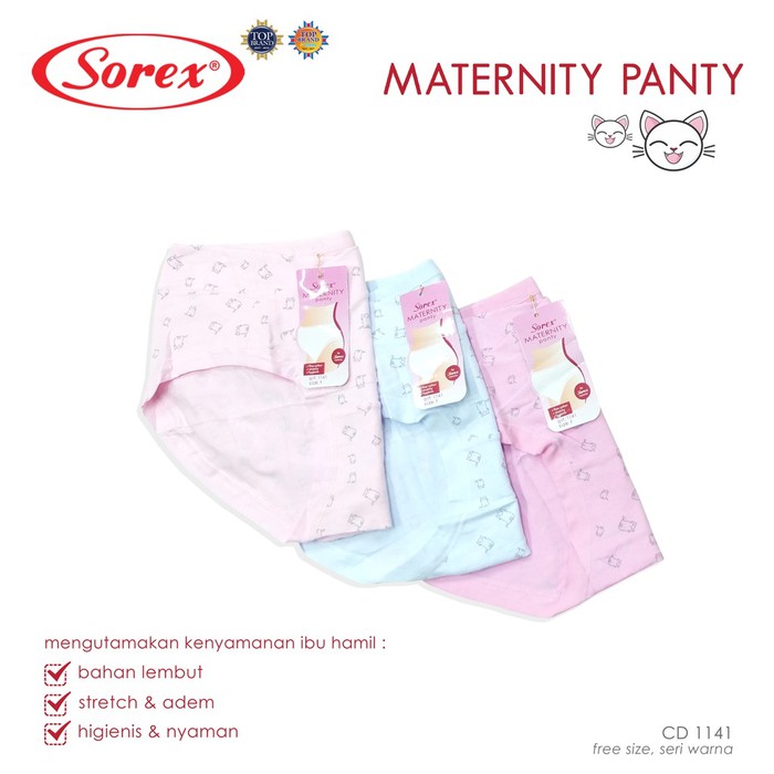 Celana Dalam Hamil Sorex 1141 dan 1145 - Celana Dalam Hamil Midi Dibawah Perut - Sorex Maternity Pant