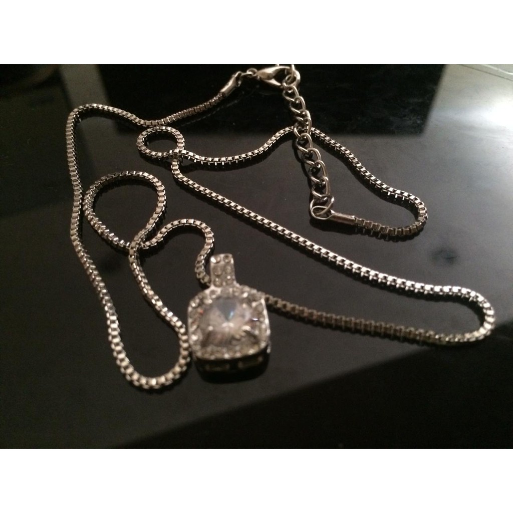 kalung lapis emas putih swarovski rhinestone