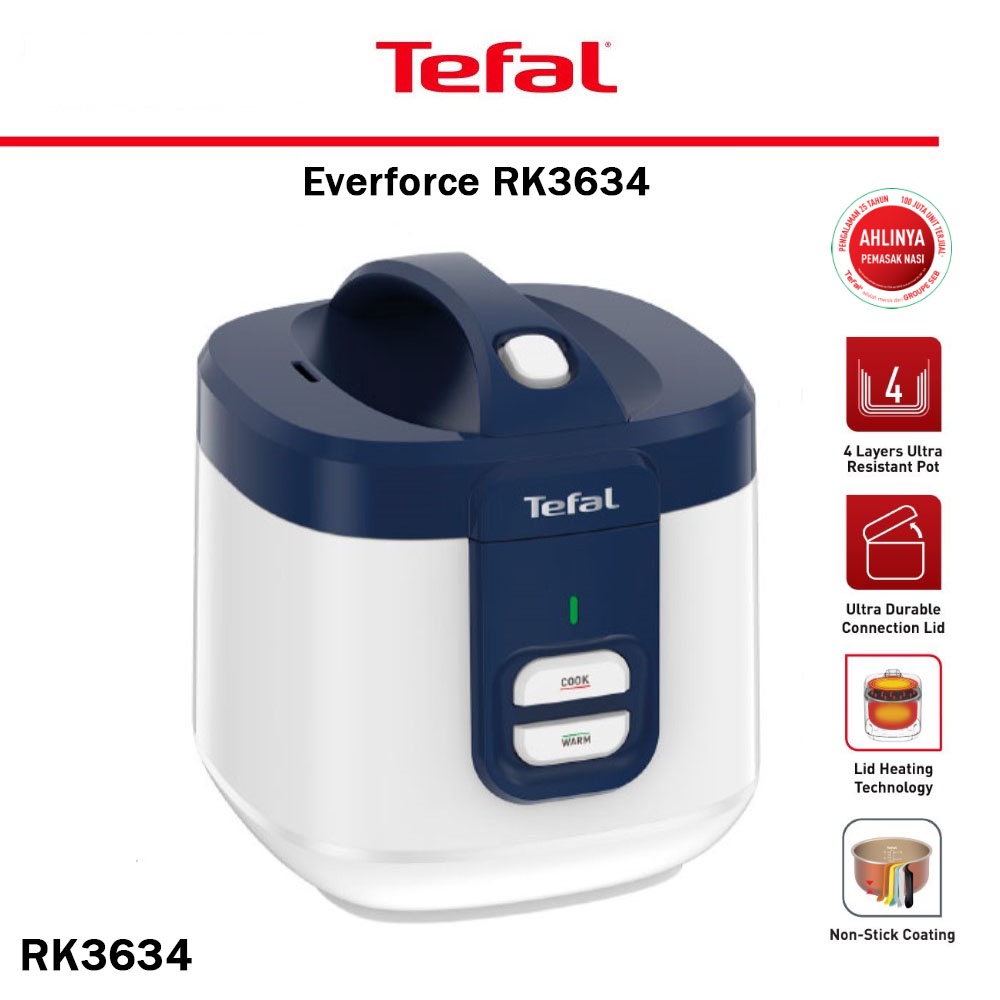 Jual Tefal Everforce RK3634 Rice Cooker Penanak Nasi Magic Com