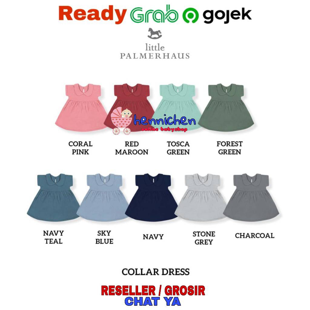 PROMO 7.7 PROMO BAJU LEBARAN LITTLE PALMERHAUS DRESS COLLAR Dress anak perempuan Dress anak dress bayi 0-5 tahun