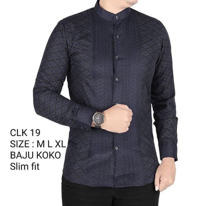 BAJU KOKO PRIA SLIM FIT KEMEJA KOKO SLIM FIT CLK19
