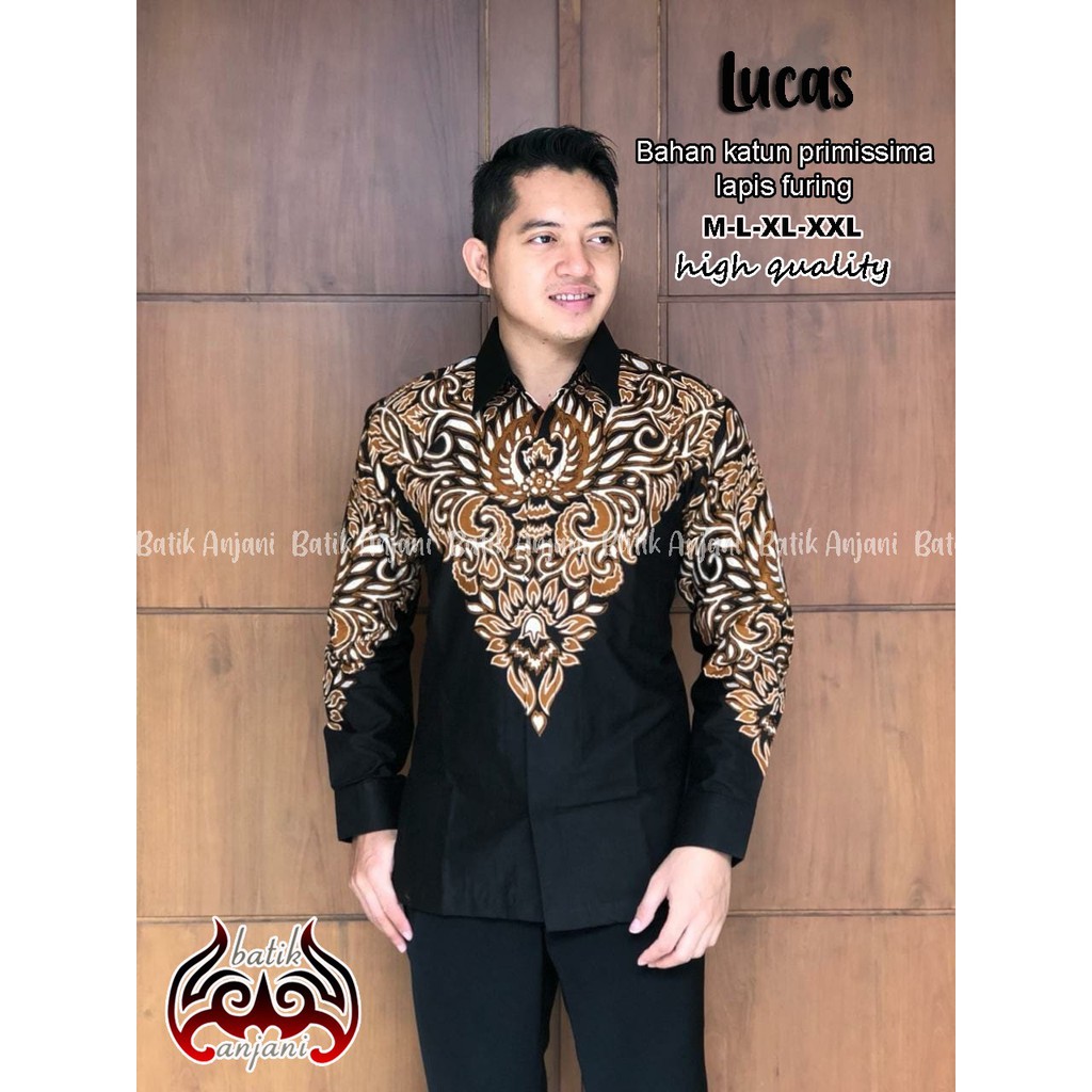 ARMA LUCAS Kemeja Batik Pria Full Furing Bahan Katun Primisima