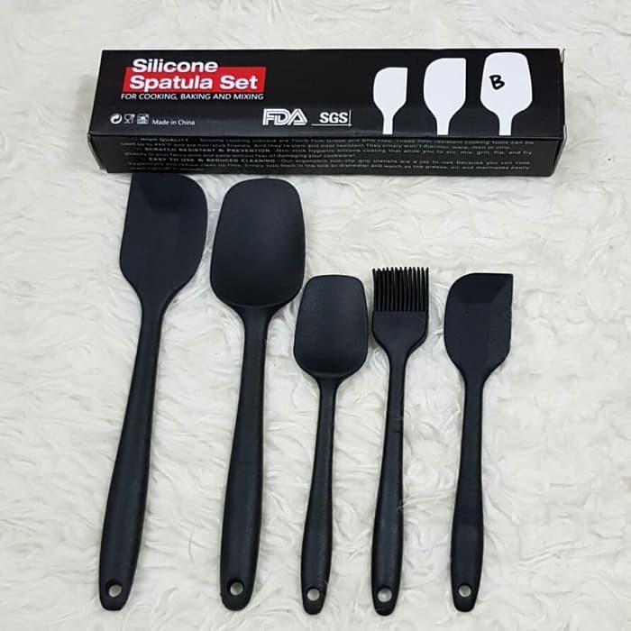 Terbaru Rubber Silicon Spatula Set 5pcs Bagus