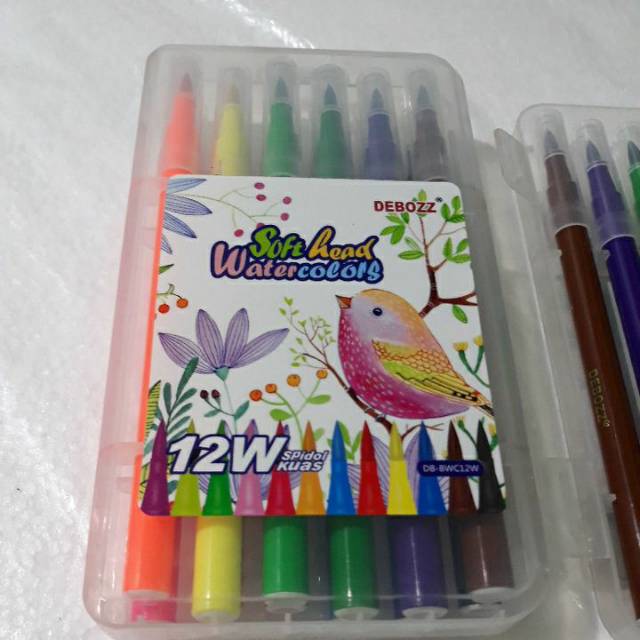 

Spidol Kuas Brush Pen DEBOZZ 12 warna